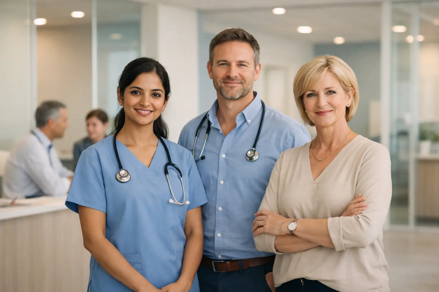 Professional medical team at Chelmsford Health Centre - dedicated healthcare professionals committed to your wellbeing